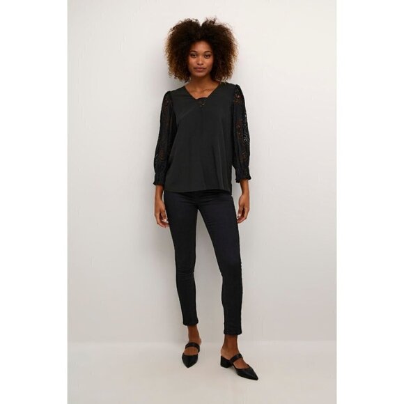 NWT CULTURE Asmine Black Lace Blouse - Picture 5 of 6